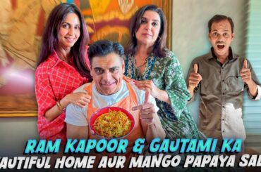 Ram Kapoor & Gautami Ka Lavish Home, Full Masti & Tasty Salad Recipe! @FarahKhanK