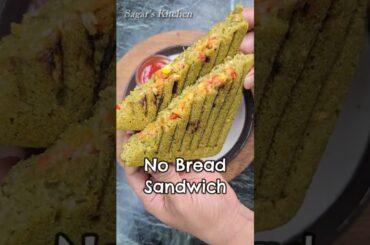 No Bread No Sooji Sandwich...Super Healthy Sandwich Recipe #Shorts #Sandwich