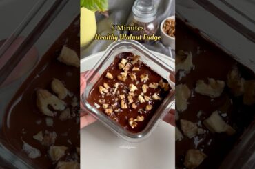 Healthy Chocolate walnut Fudge Recipe | Lonavala Style Fudge at home | Healthy dessert in 5 mins