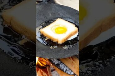 Bread breakfast recipe with egg village cooking #viralvideo #food #recipe #cooking #punjabison# vlog