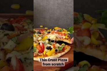 Homemade thin crust pizza from scratch