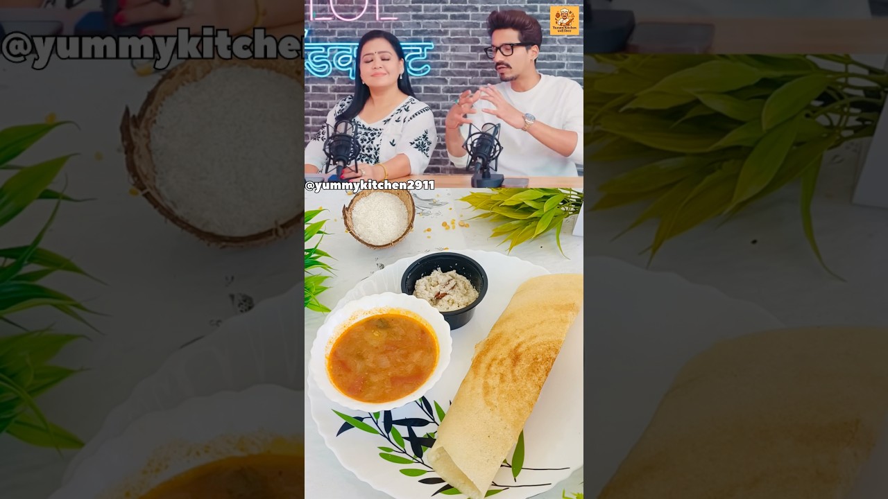 Weight Loss Dosa Recipe by Bharti & Harsh ft. Chef | Healthy Breakfast Idea! #easyrecipe #shorts Weight Loss Dosa Recipe by Bharti & Harsh ft. Chef | Healthy Breakfast Idea! #easyrecipe #shorts