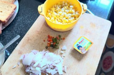 Healthy Corn Sandwich with Brown Bread & No-Oil Mayo | Easy Homemade Recipe