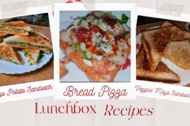 3 Easy & Healthy Lunchbox for Kids | Mayo Sandwich, Veggies Sandwich & Bread Pizza | EasyNtasty