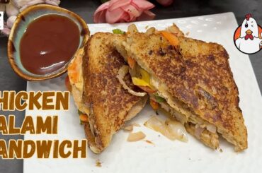 Make a DELICIOUS Chicken Salami Sandwich in Just 10 Minutes