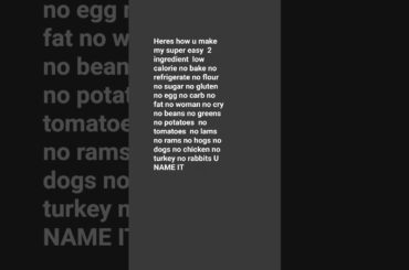 Heres how u make my super easy  2 ingredient  low calorie no bake no