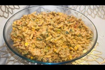 healthy creamy pasta salad | tuna pasta salad | creamy macaroni salad recipe | cold pasta salad
