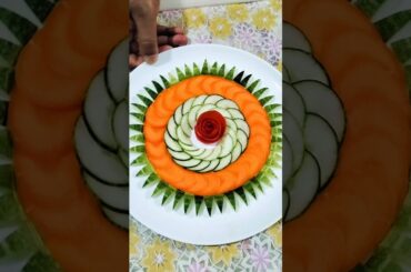 amazing salad decoration ideas with cucumber carrot &tomato #saladrecipes #shorts