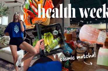 on a HEALTH KICK! (exploring a new market, healthy recipes, cosmic matcha, & workouts)