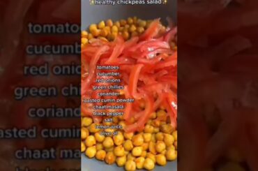 today I made chickpeas salad very easy and healthy#salad #recipe#foryou #home #shorts