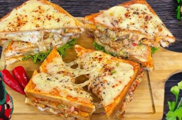 BEST SANDWICH | Chicken Cheese Sandwich | MOST OVERLOADED | Club Sandwich Recipe