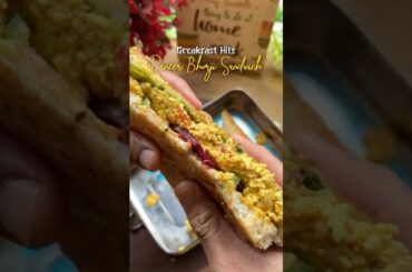 Breakfast hits - Creamy Paneer Bhurji Sandwich without Cheese or mayo #breakfast #recipes