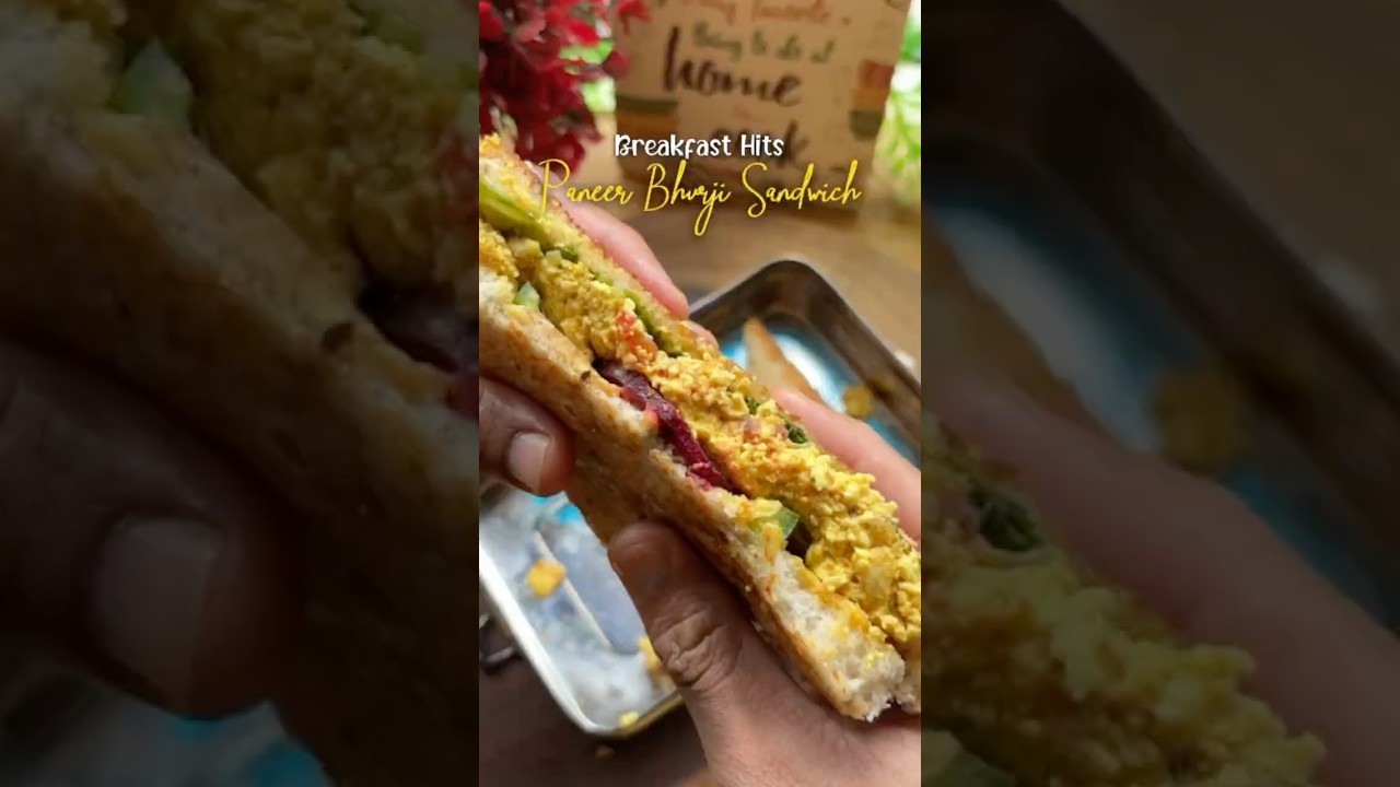 Breakfast hits – Creamy Paneer Bhurji Sandwich without Cheese or mayo #breakfast #recipes Breakfast hits - Creamy Paneer Bhurji Sandwich without Cheese or mayo #breakfast #recipes