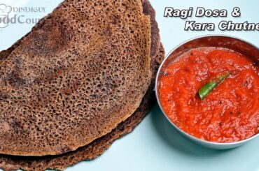 Healthy Breakfast Recipe/ Ragi Dosa/ Kara Chutney/ Ragi Recipes