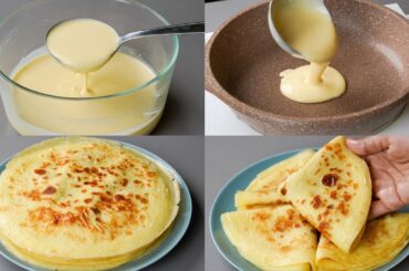 Quick Breakfast Snacks | No Dough/No Rolling | Liquid Dough Egg Milk Paratha Recipe | Milk Paratha