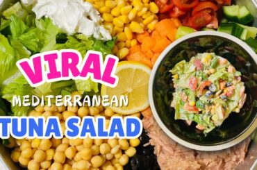 How To Make Viral Mediterranean Tuna Salad | Easy & Healthy Salad Recipe (Trending on Tiktok)