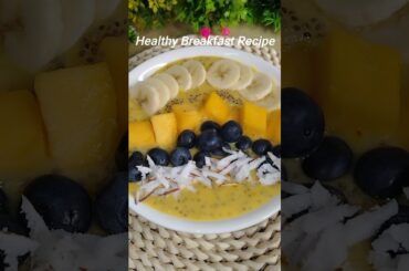 Healthy breakfast bowl recipe | 3-Ingredient mango chia pudding  |  #healthybreakfast #shorts