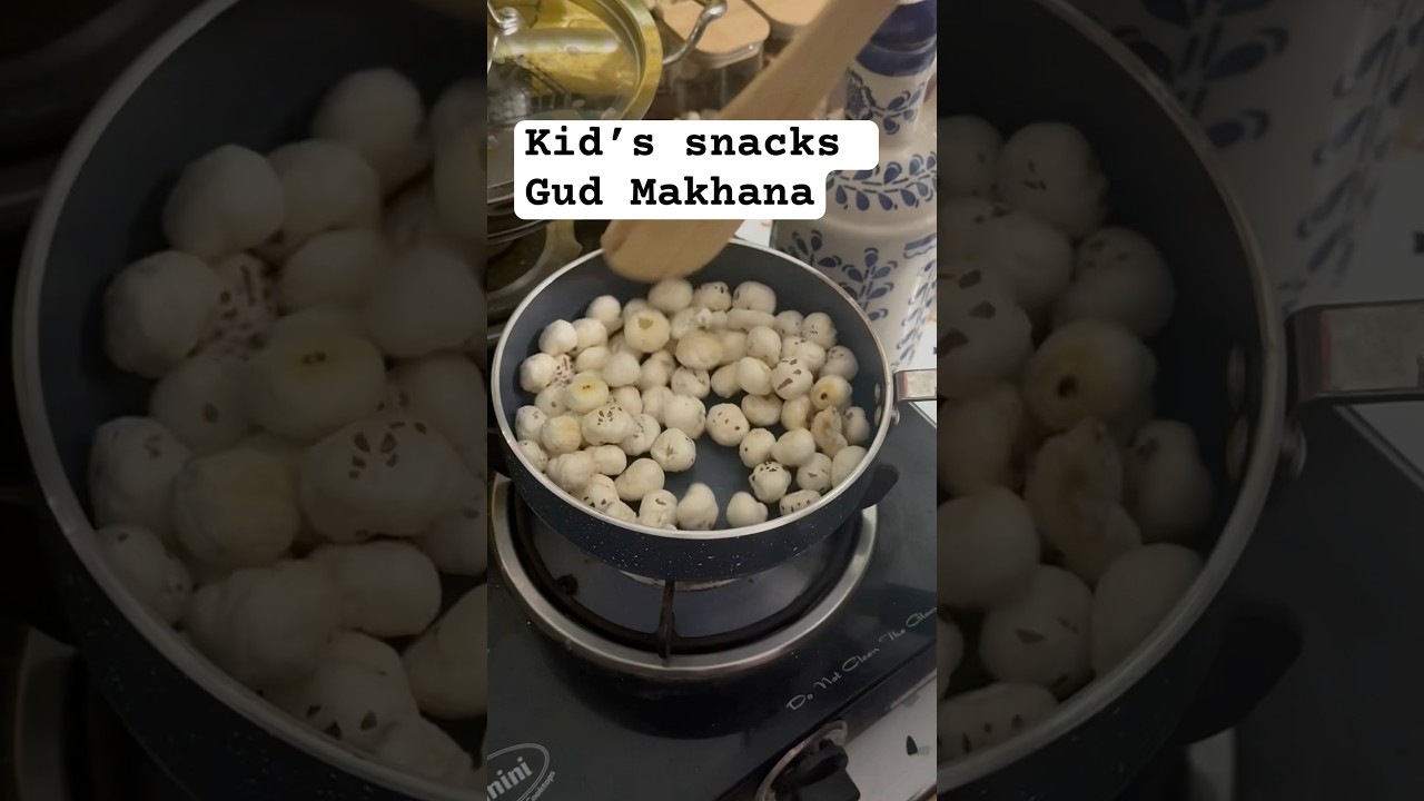 Kids healthy snack recipe- Gud makhana #shorts Kids healthy snack recipe- Gud makhana #shorts