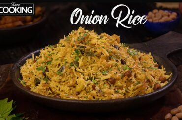 Instant Onion Rice Recipe | Lunch Box Recipes for kids | School Lunch Ideas | Variety Rice Recipes