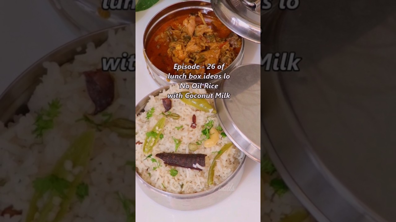 EP-26 “No Oil Coconut Milk Rice Recipe for Healthy Lunch Box #trending #viral #shorts EP-26 "No Oil Coconut Milk Rice Recipe for Healthy Lunch Box #trending #viral #shorts