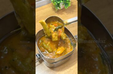 Lunch Recipe: Rice n murangakkai kulambu | keerai poriyal| fruit #shortsfeed #lunchideas #lunchbox