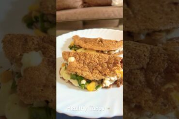 Oats Flatbread Tacos - Healthy Breakfast #oats #healthy #breakfast #mealprep #cheese #protein