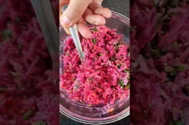 Beetroot Carrot Salad recipe | Beetroot salad with Tadka #beetroot #salad #shorts #healthy