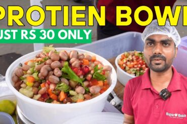 Super Salad of Hyderabad | A Complete Protein Bowl | Healthy Breakfast @StreetFoodZone