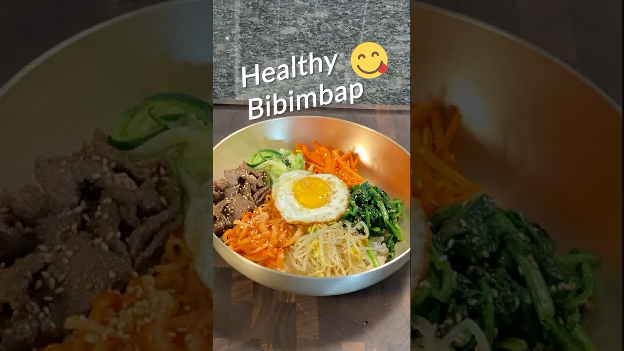 Easy Korean Bibimbap #shorts Easy Korean Bibimbap #shorts
