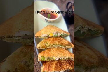 Healthy Hung Curd Sandwich! Perfect for breakfast or evening snack. Try protein-rich sandwich today!