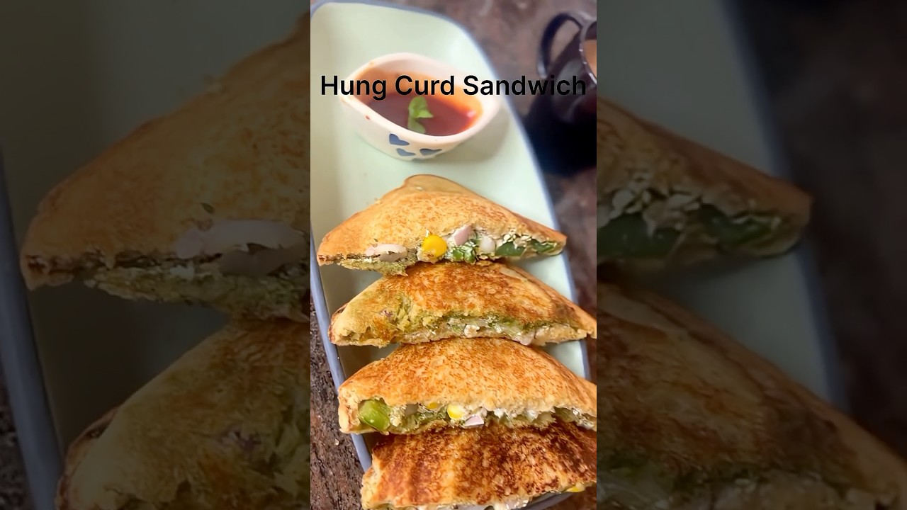 Healthy Hung Curd Sandwich! Perfect for breakfast or evening snack. Try protein-rich sandwich today! Healthy Hung Curd Sandwich! Perfect for breakfast or evening snack. Try protein-rich sandwich today!