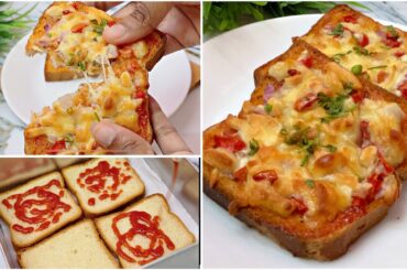 Quick & Simple Egg Bread Pizza| Easy Healthy Breakfast Recipes /Snack  Recipe/Easy & Tasty