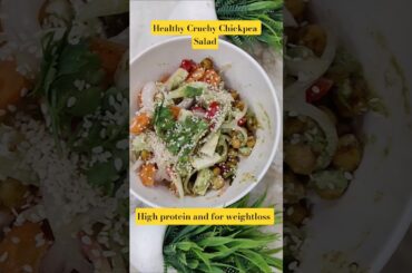 Healthy Salad Recipe | Easy crunchy chickpea salad #recipe #viral #shortfeed #shortvideo #weightloss