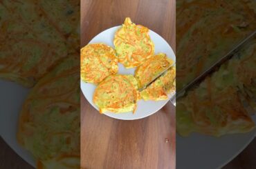 Homemade vegetable pancakes for a healthy breakfast #breakfastfood #heathybreakfast #cooking