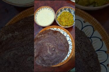 Day_7 Breakfast recipes|Healthy breakfast|Karuppu kavuni arisi dosa|pudalangai kootu|coconut chutney