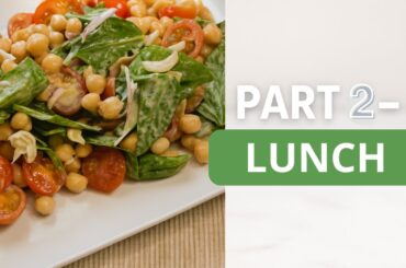 Vegan Chickpea Salad with Tahini Dressing   Easy & Healthy Lunch Recipe What I Eat in a Day