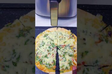 Tortilla Wrap Pizza! Easy and Healthy #shorts #airfryerrecipes