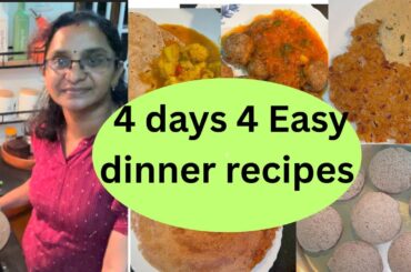 4 days 4 easy dinner receipes | healthy dinner recipes | one week dinner menu