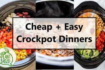 $45 ENTIRE WEEK Lunch + Dinner / 7 HEALTHY Vegan Crockpot Meals on a BUDGET