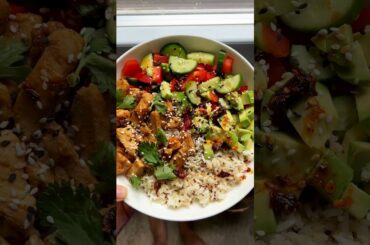 Chicken rice bowl| Easy and Healthy weekday meals #dinnerideas #healthyrecipes
