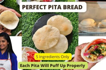Perfect Pita Bread - Each Pita Will Puff Properly To make Pockets 10 + Tips & Tricks Best Results