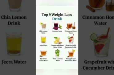 Top 9 Weight Loss Drink #weightloss #drink #fatloss #bestfood #protein #vitamin #shorts #trending