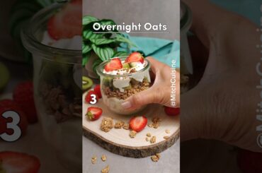 Which overnight oats you like most? #breakfastrecipes #healthyrecipe #highprotein