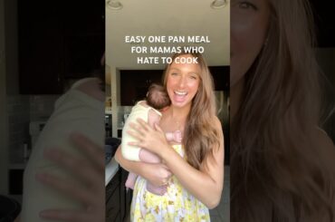 Easy one pan chicken and feta orzo bake