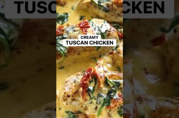 Creamy Tuscan Chicken Only 357 Calories! #tuscanchicken #easycook #chickenrecipe
