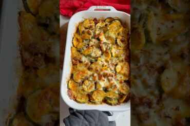 I lose weight eating this Ground Beef Zucchini Bake #lowcarb #glutenfree #shorts