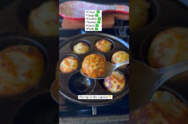 Leftover rice snacks recipe!Pro tip - thick batter for crispy appe #shorts #youtubeshorts #recipe