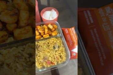 Mushroom Pulao#shorts Lunchbox recipe #recipe #weightloss #healthy #lunch #cooking #protein #food