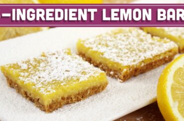 Healthy 5 Ingredient Lemon Bars - REQUESTED RECIPE! - Mind Over Munch