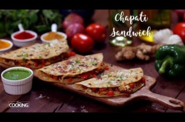 Chapati Sandwich Recipe | Indian Street Food | Easy Snacks Recipes | Instant Snacks